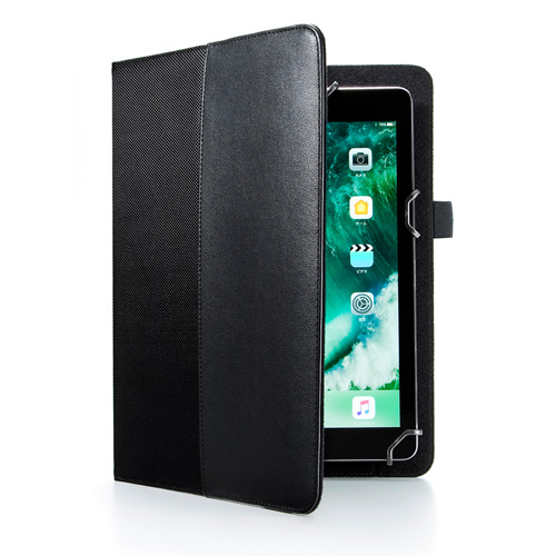 タブレットPCケース（10.1インチ・スタンド・PUレザー） PDA-TABPR10BK