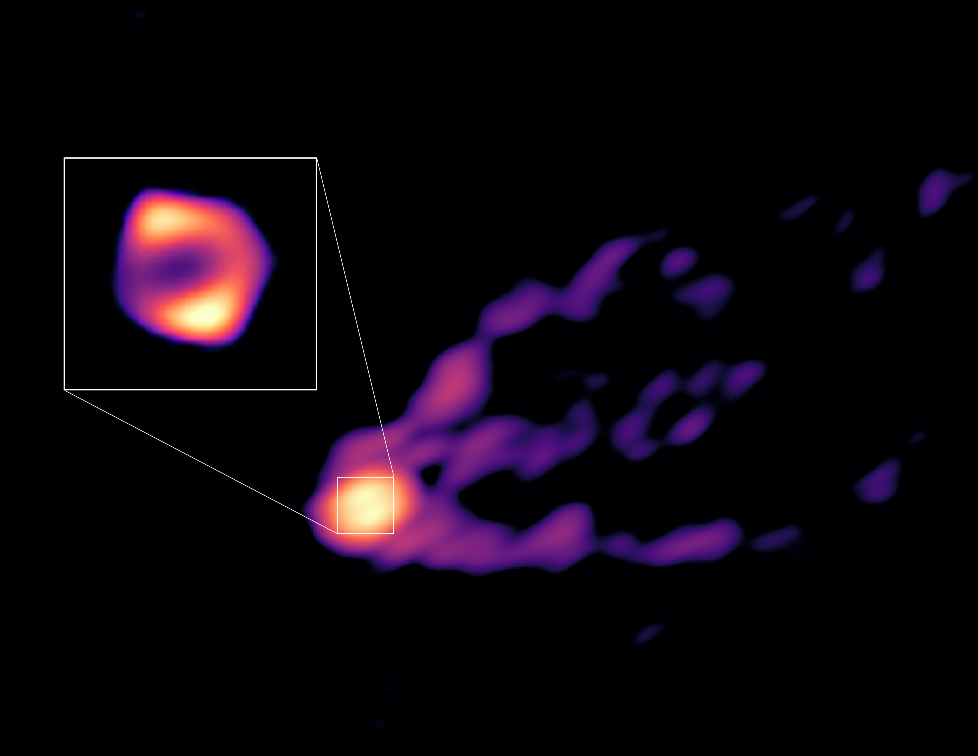 Black hole and its jet imaged together for 1st time