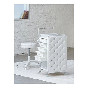 EYELASH GARAGE】キルティングワゴン(ホワイト)｜まつげエクステ商材の松風