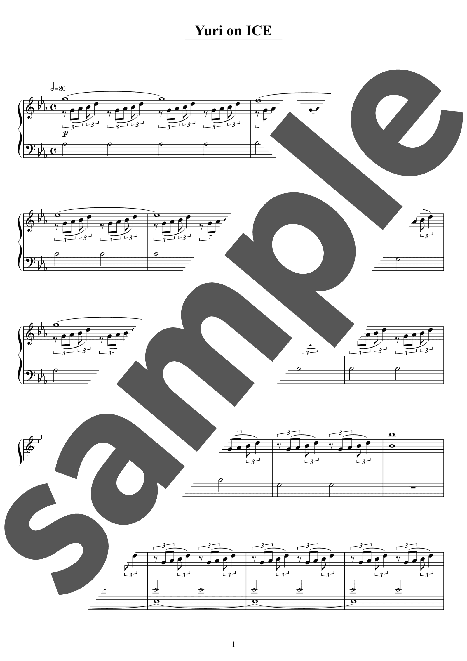 ピアノ楽譜】Yuri on ICE / 梅林太郎（初中級） - 楽譜アプリ フェアリー