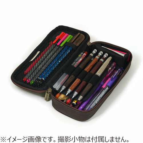 ルンルン（LOONLOON） 664 ウッドペンケース ダークブラウン｜【ハンズ