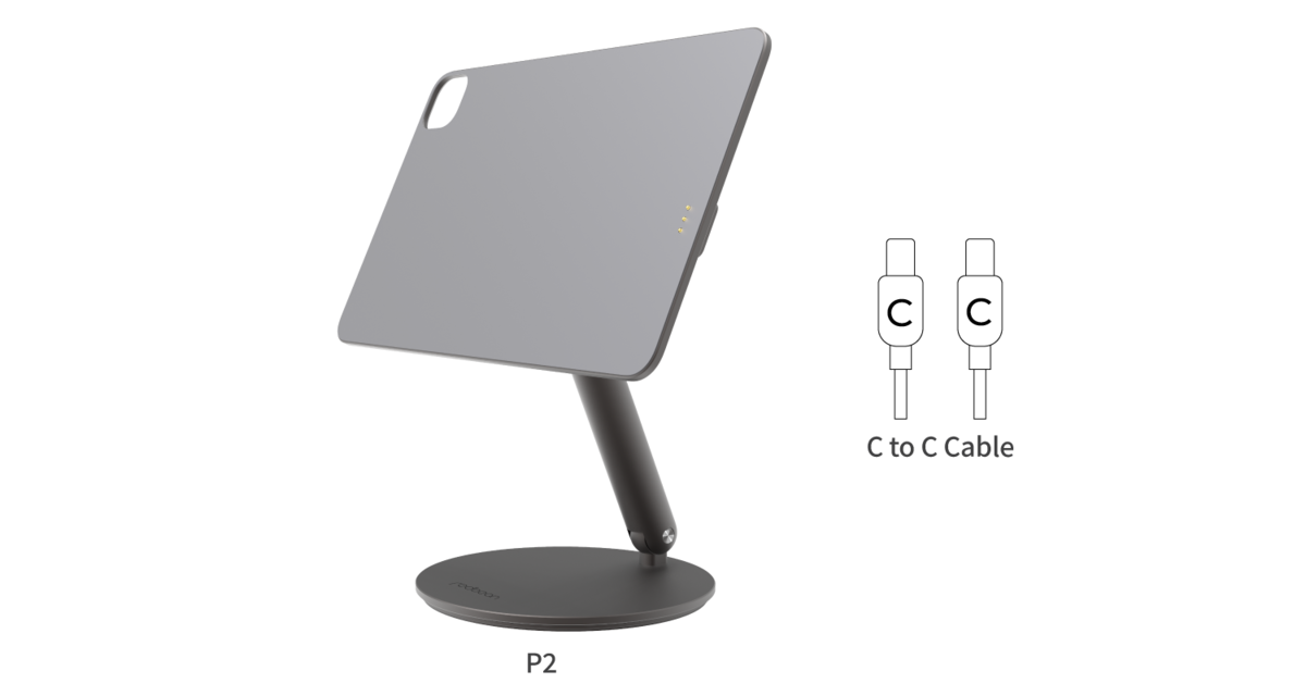 P2 | 1080度 マグネット充電スタンド for iPad : 充電器 - マニュアル