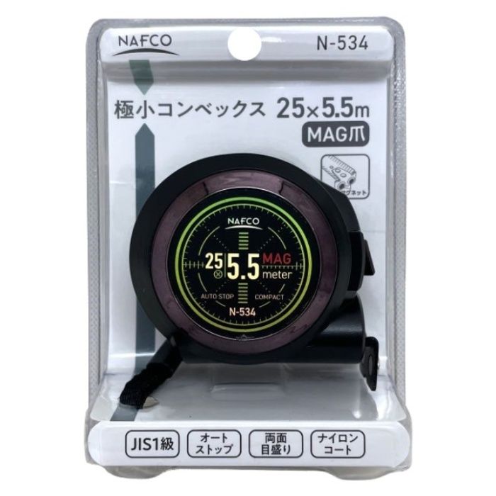 ナフコ 極小コンベックス 25×5.5m N-534の通販｜メジャー｜測定・計測