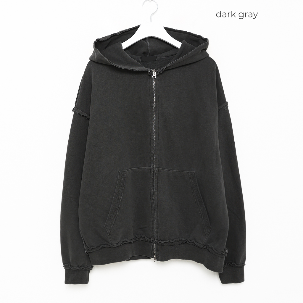 BMSG ジップアップフーディ グレー/ブラック BMSGジップパーカー