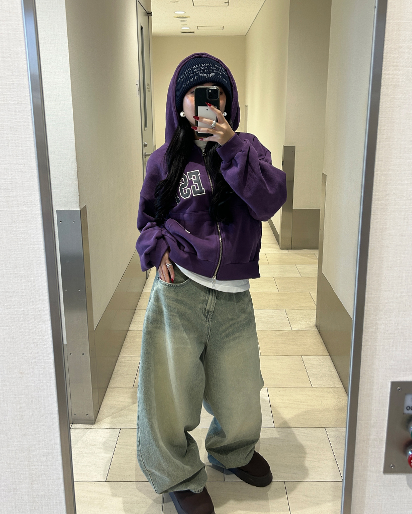 スーパーワイドバルーングリーンジーンズ | ファッション通販サイト NUGU