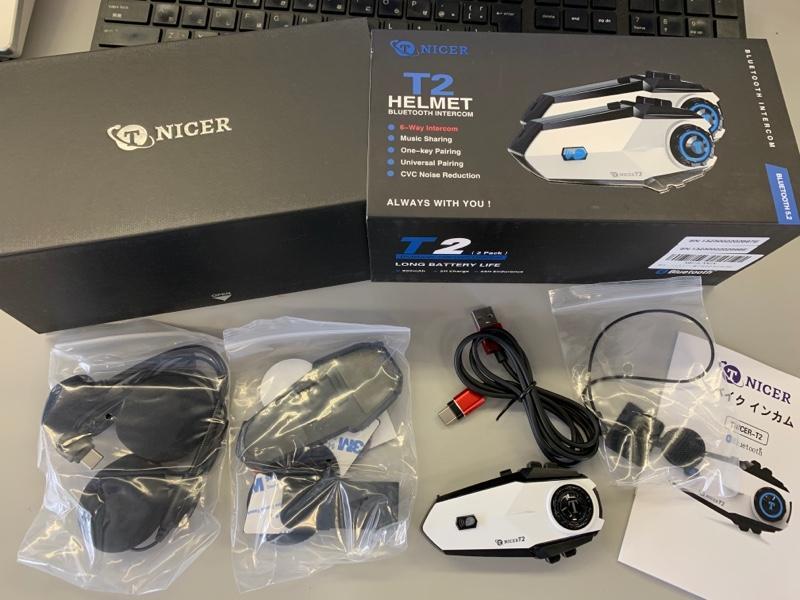 TNICER T2インカム Bluetooth5.2 のパーツレビュー | GB350S(やじかる