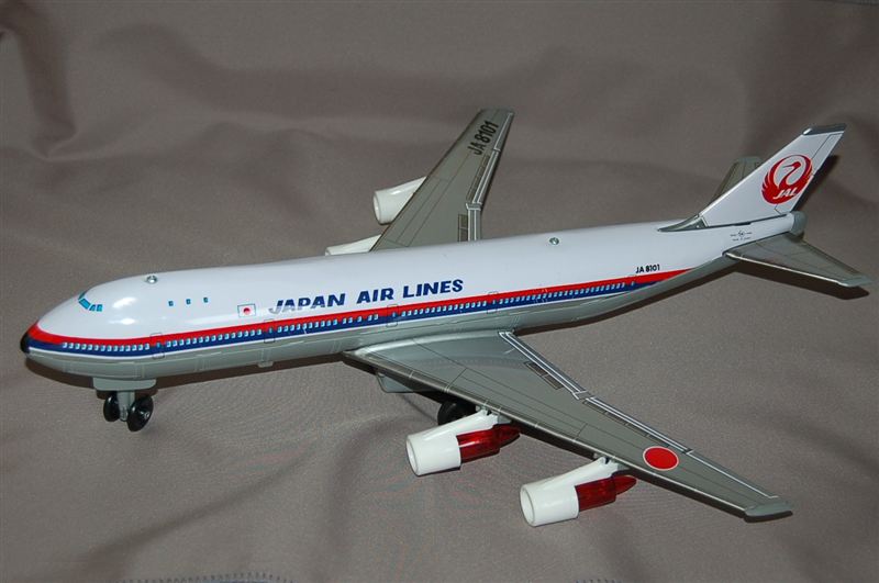 動画あり！！☆野村ト－イ☆日本航空 JALボーイング747 ブリキ飛行機