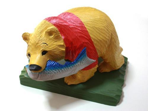 木彫り熊 一刀彫り ミニチュア8体セット50年前昭和レトロ北海道アイヌ