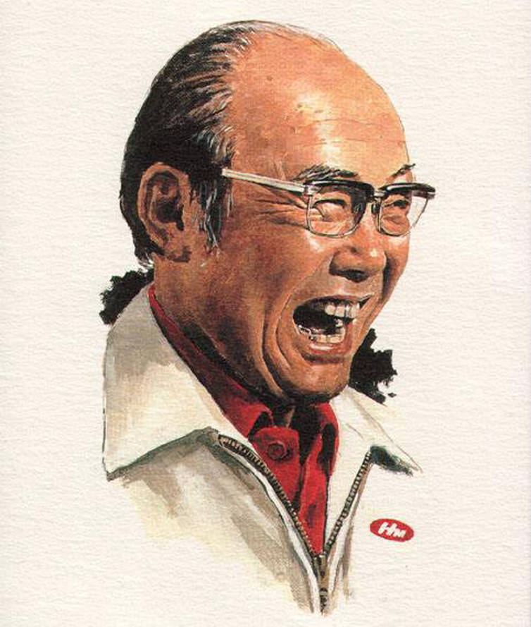 本田宗一郎 本田宗一郎 色紙絵 直筆彩色画 色紙 HONDA ホンダ 第32回：本田