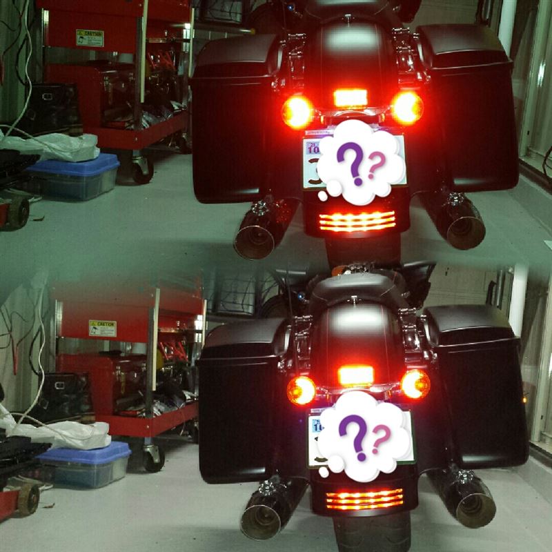 トリバーライト点灯（ハーレーダビッドソン ロードグライド）by 幼稚な