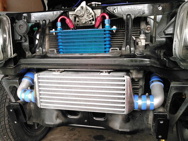 1型に6,7型用前置きインタークーラー取付！Ⅱ（スズキ ジムニー・JB23W