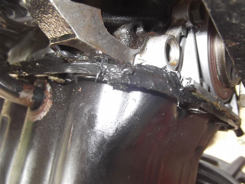 カプチーノ シリンダーブロック オイルパン F6Aオイルパン修理（スズキ