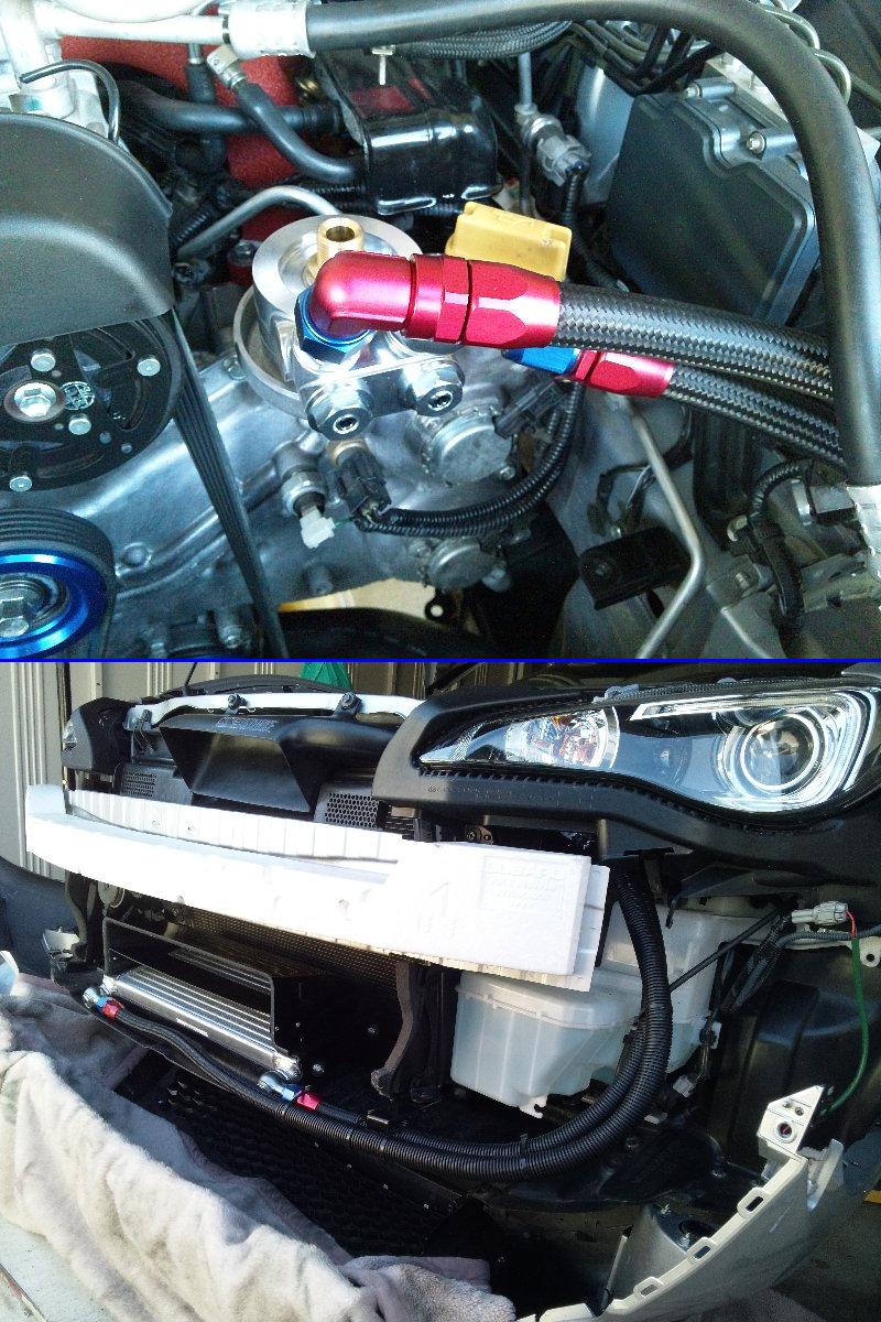 86/BRZ Revolution空冷Vマウントオイルクーラー取付、オイル選び