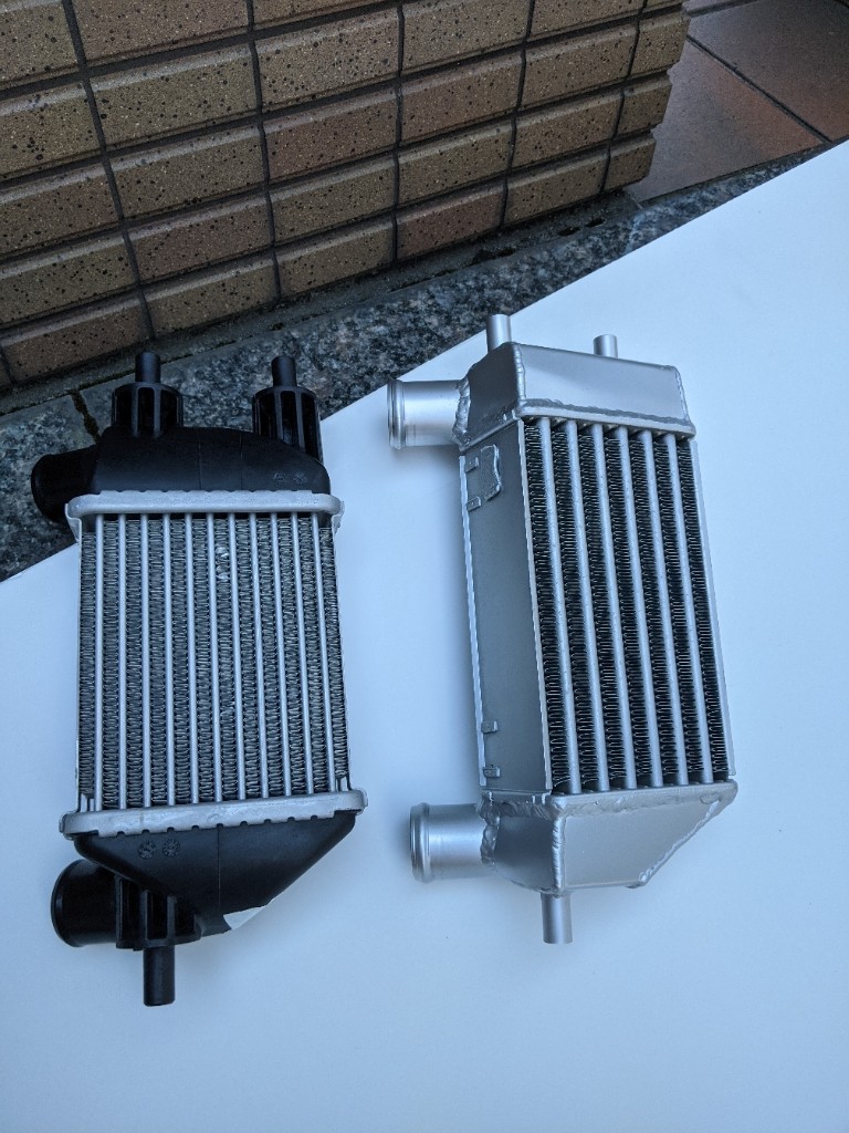 エブリイDA17用容量アップインタークーラー(低減加工、シェラウド付き)