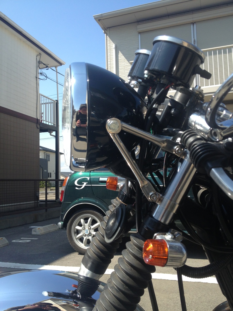 SR400 砲弾型 ヘッドライト ルーカス カフェ ケース ペイトンプレイス