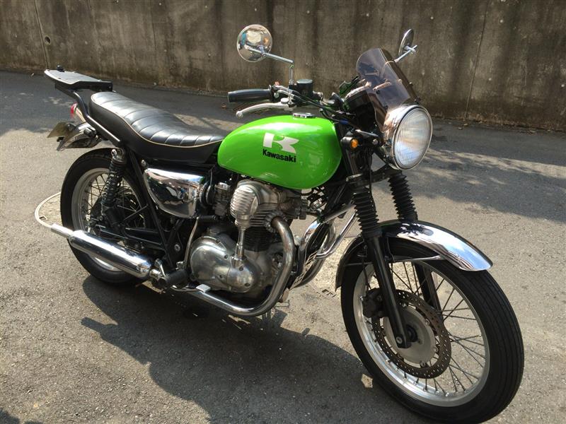 Kawasaki バイクタンク グリーン