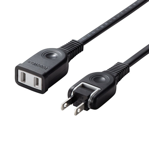 TAP-EX2103BK【電源延長コード（2P・ブラック・3m）】タップや機器の