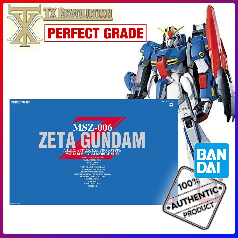 PG 1/60 Zeta Gundam UC 0087 MSZ-006 PERFECT GRADE – TX REVOLUTION