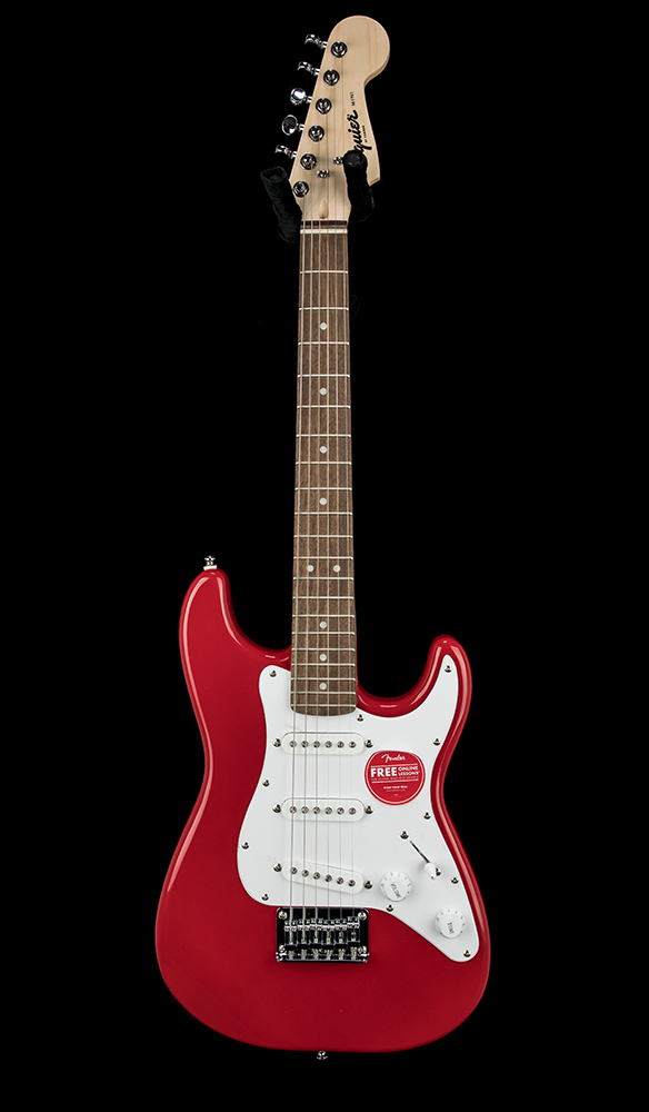 Squier Mini Stratocaster Electric Guitar, Laurel FB, Dakota Red