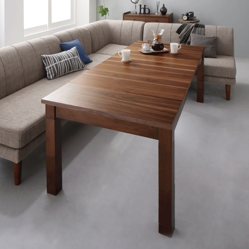 伸長式 ダイニング テーブル 6段階高さ調節可能 シエルタ・アルファ