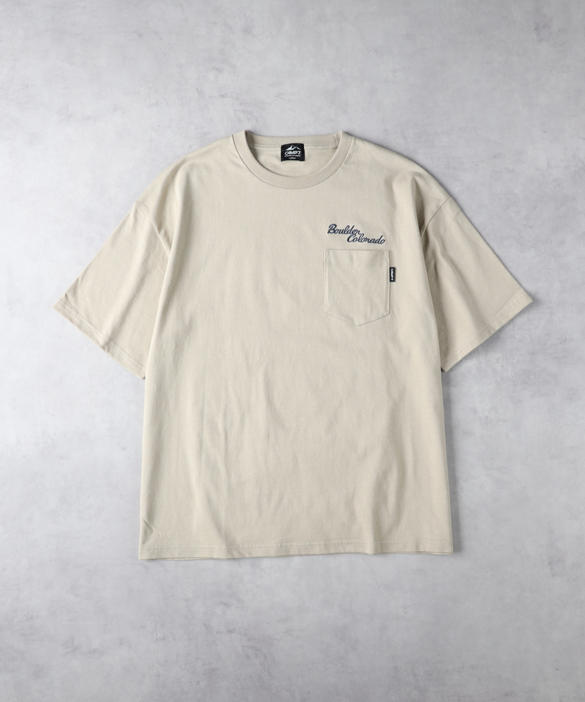 ロゴ刺繍胸ポケットTシャツ(M ブラック): トップス｜Right-on公式