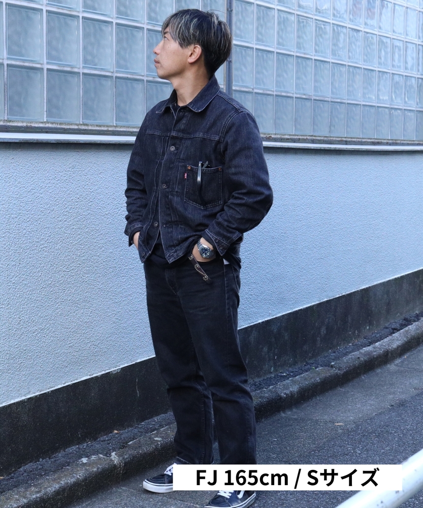 TYPE I トラッカージャケット ブラック STONEWASH(L ブラック