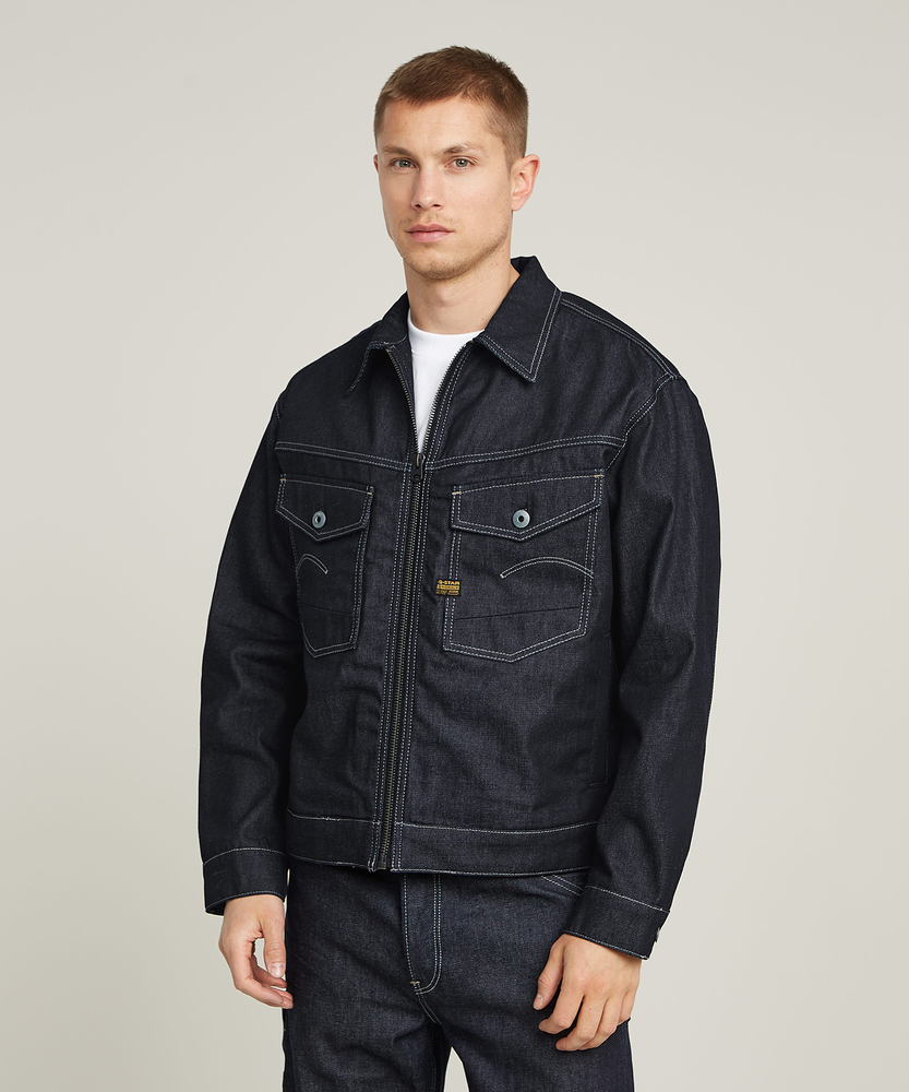 新品☆ ジースター ロウ キルティング ジャケット 紺 (M) ヨーロピアン