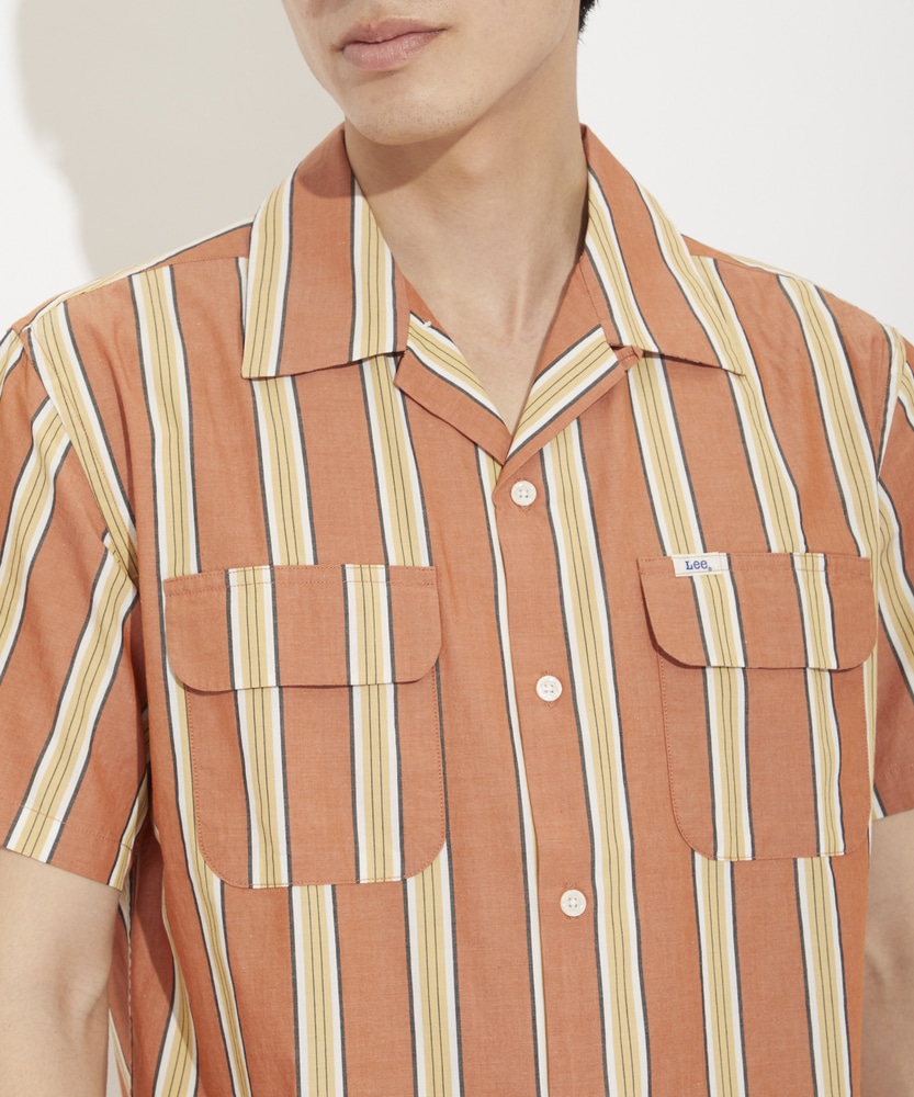 ストライプワークシャツ メンズ(M サックス): トップス｜Right-on公式