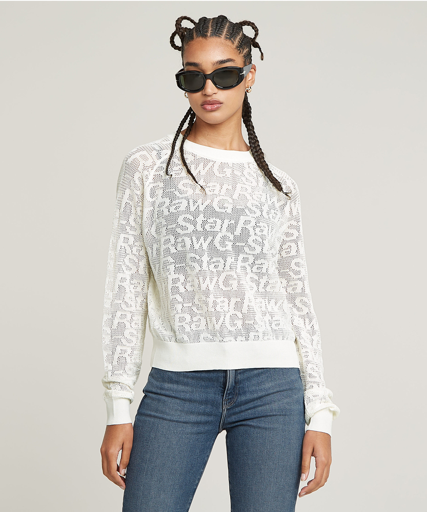 ジャガードロゴニット(S オフシロ): トップス｜Right-on公式オンライン