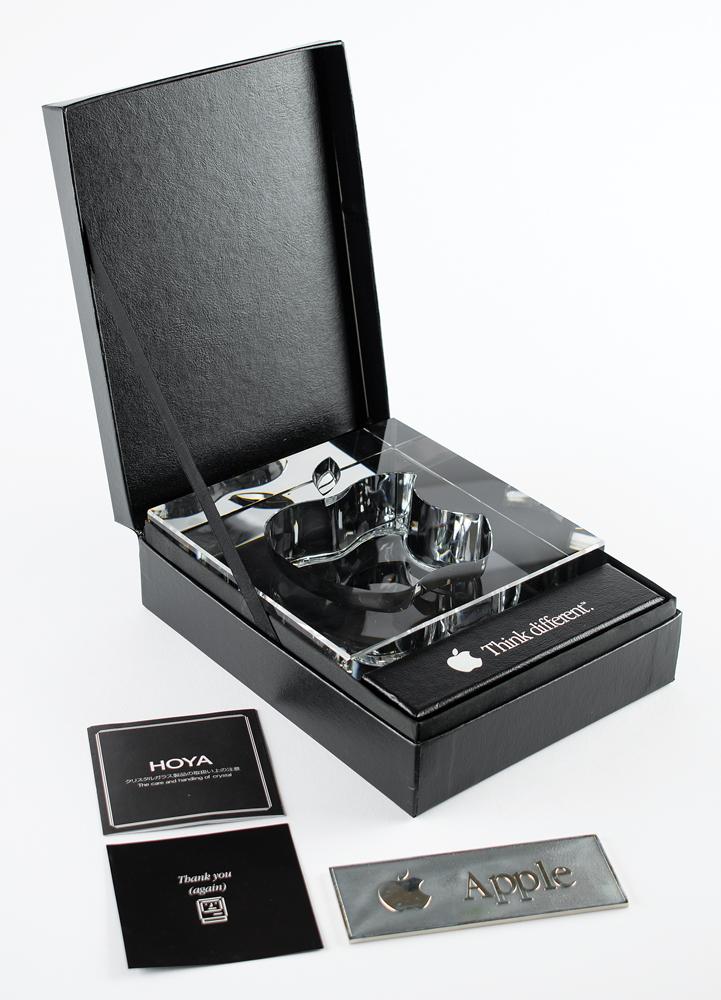 Apple HOYA クリスタルガラス 非売品 置物 Apple HOYA クリスタル