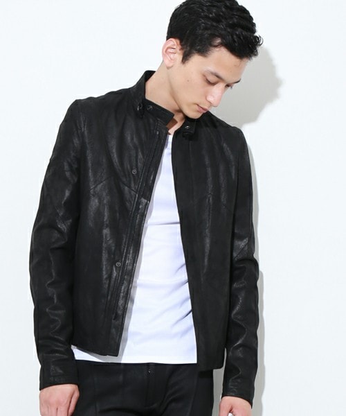 JULIUS（ユリウス）の「シームドレザーライダースジャケット（）」 - WEAR
