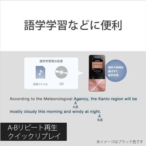 SONY ソニー NW-S315 (P) [16GB ビビッドピンク] ウォークマン S