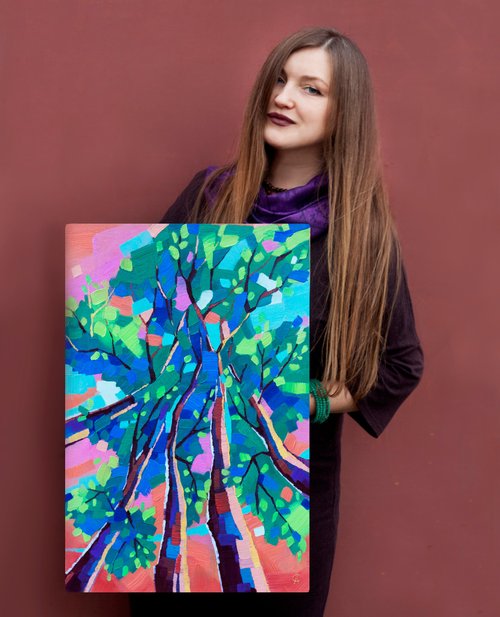 木製フレーム キャンバス 油彩画 抽象画 人物 ヴィンテージ 画家 作家