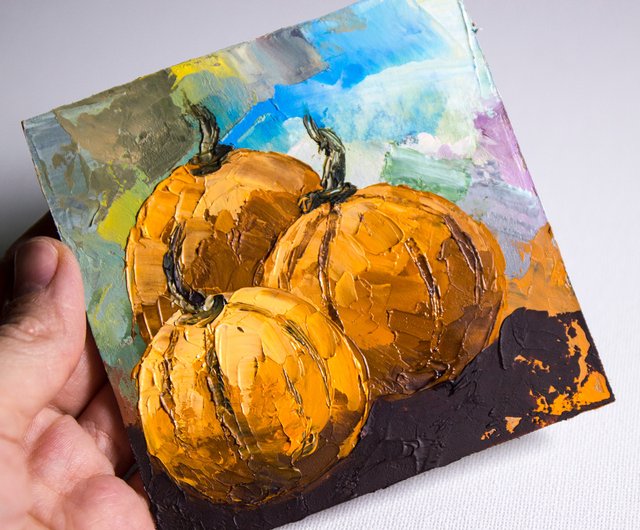 油絵 菅家令子インテリア uF6-061303 静物 かぼちゃ 絵画 インテリア