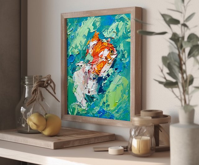 送料無料】タイ 金魚、魚油絵、伝統工芸、動物 artsenya - Pinkoi