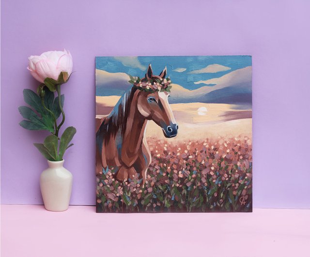 馬の風景画 絵画 森 アート 馬の風景画 絵画 森 アート 馬の風景画