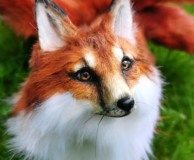 アートドール アカギツネ 狐 キツネ ハンドメイド 海外作家様 リアル