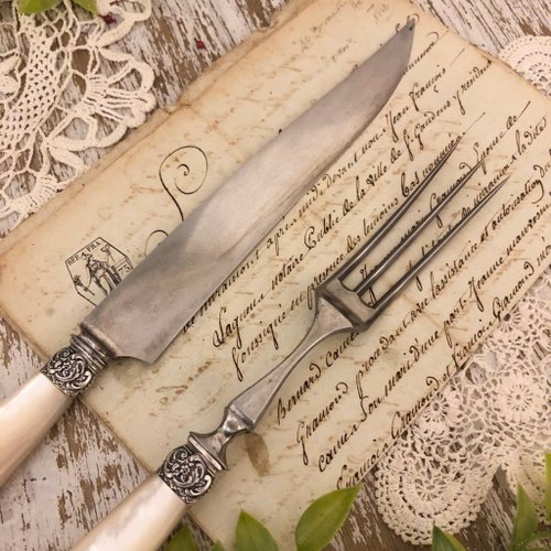 希少 フランス アールヌーボー時代 螺鈿 豪華レリーフシルバーリング