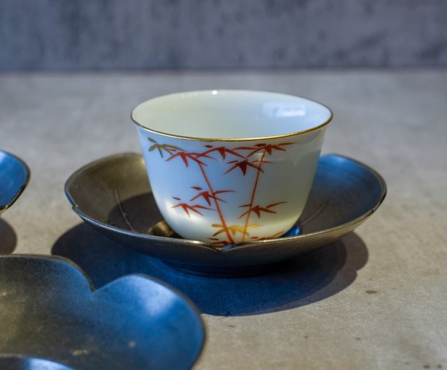 Yahoo!オークション - 乾茂號造（銘）古錫 五君子 茶托 5客 揃い 托