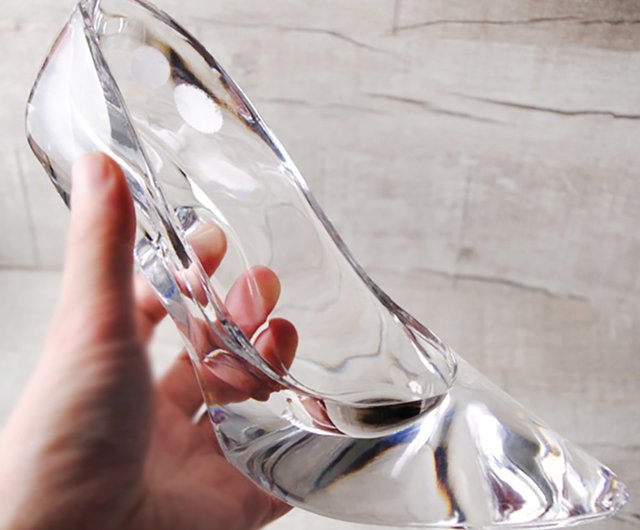 台湾 19cm【グレーのガラスの靴】プロポーズ用シンデレラのガラスの靴