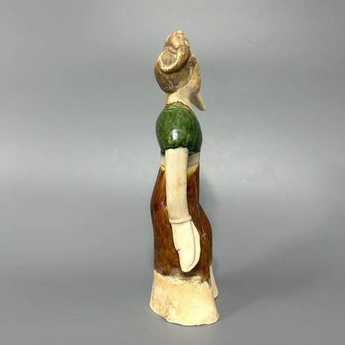 唐三彩の彫刻の模様の印影の箱コンパクトの置物 唐三彩の彫刻の模様の