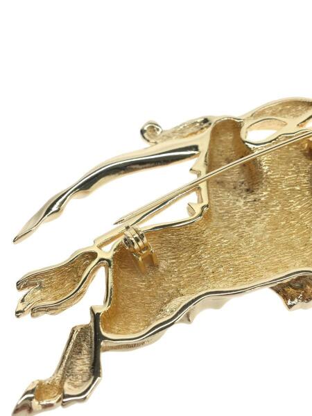 希少✨バーバリー ブローチ ゴールド ホースマーク 金 ピン ロゴ