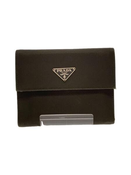 プラダ三つ折り財布 PRADA折財布ブラック