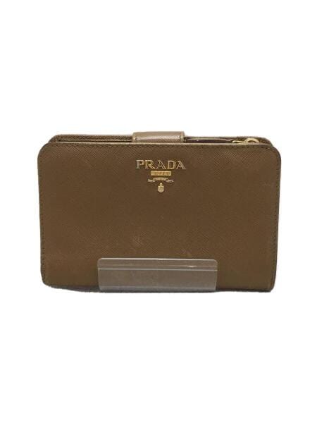 PRADA ベージュ レザー 二つ折り財布 PRADA 二つ折り財布 ベージュ