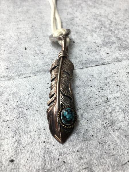 SAAD ペンダントヘッド フェザー ターコイズ silver925 ターコイズ