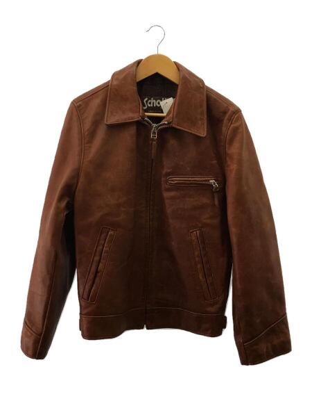 90年代 ショットレザーシングルライダースジャケット ダークブラウン