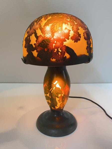 ◇証明書付◇EmileGalleエミールガレランプ カメオ彫 高さ25cm ◇証明