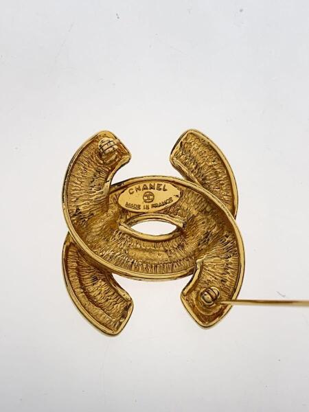 CHANEL ゴールド キルティングココマークブローチ