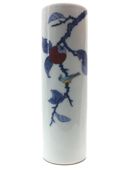 柿右衛門 二重渦福 角福 花瓶 十一代酒井田柿