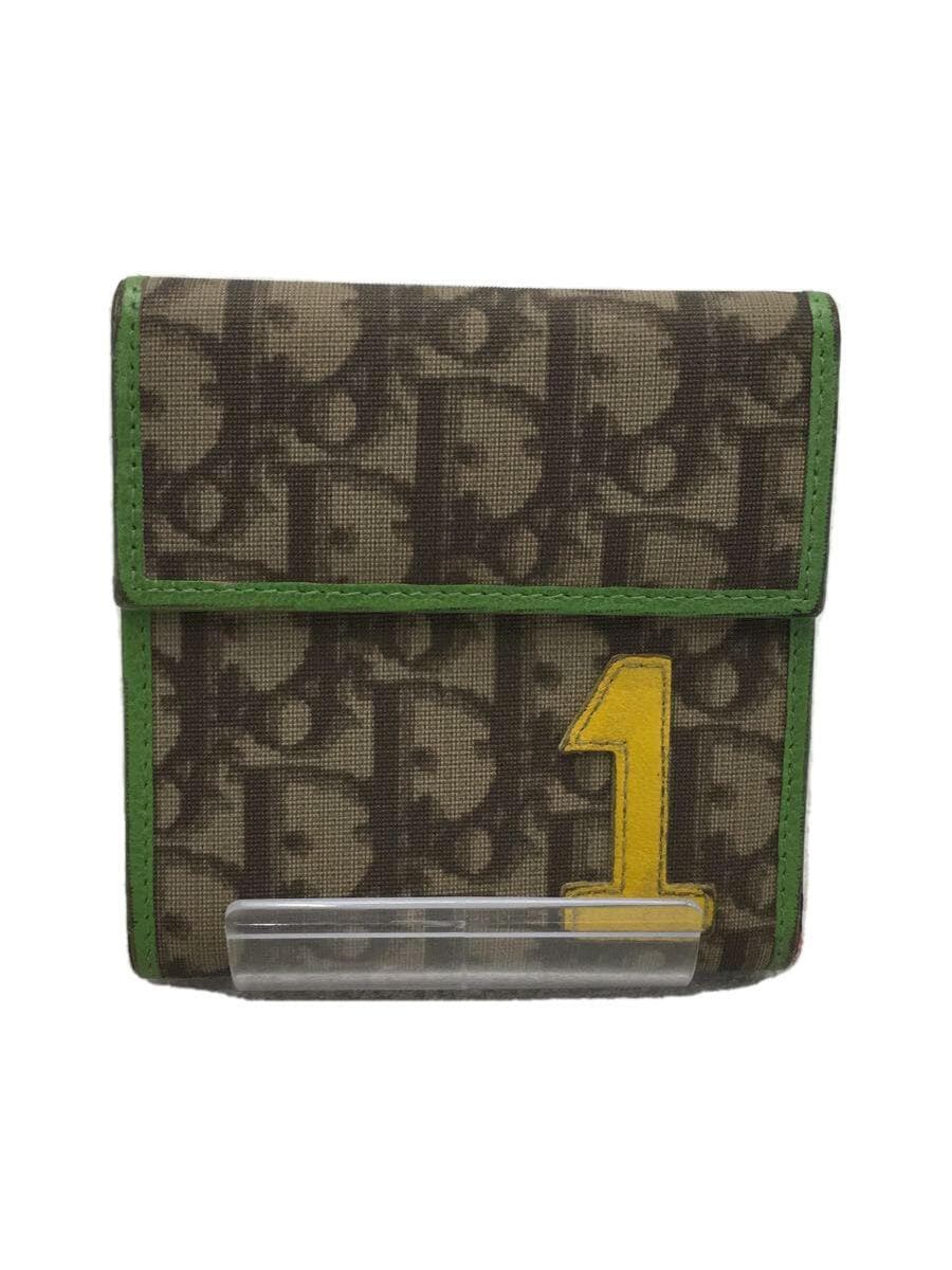 OLD/トロッター柄/1ナンバリング/3つ折り財布/キャンバス/BRW/総柄